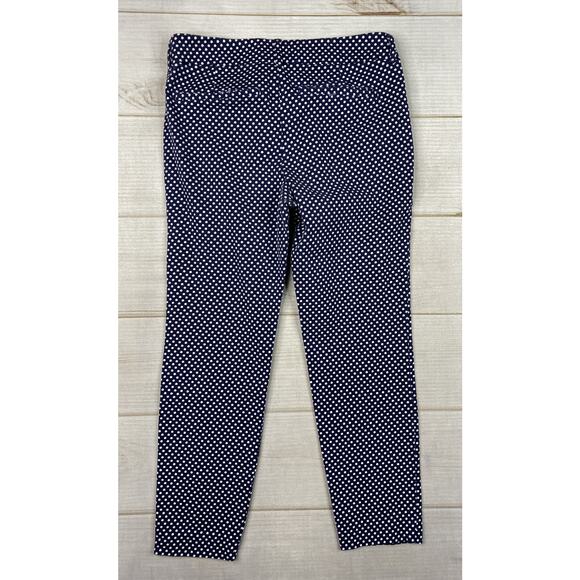 Old Navy Pants Womens Size 8 Blue White Polka Dot Print Pixie Mid Rise Stretch - Picture 10 of 11